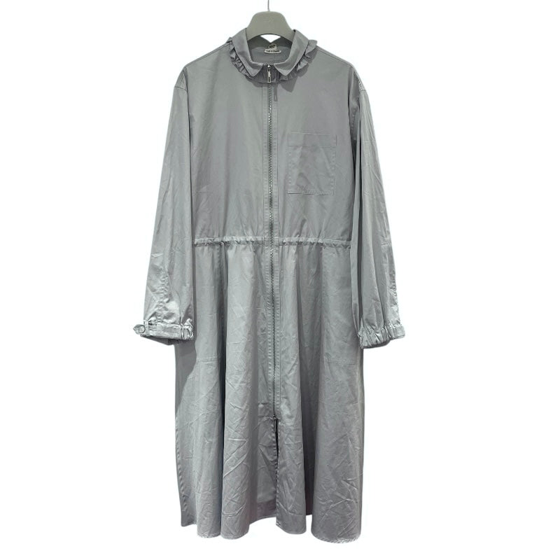 HERMES◆HERMES エルメス 長袖ワンピース/36/コットン/NVY/無地/20AW/セリエボタンニットワンピ// エルメス ワンピース 長袖 ウール ナイロン 38サイズ