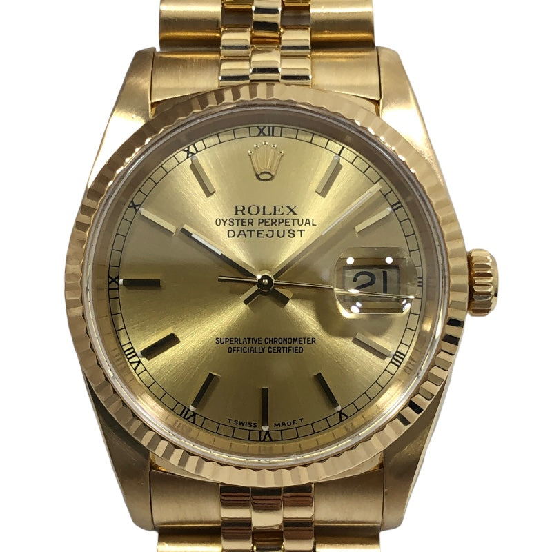 ROLEX 16238デイトジャスト コマ 駒 リンク 腕時計K18YG[中古] ロレックス ROLEX デイトジャスト 16238 シャンパン K18YG