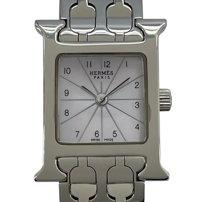 エルメス　時計　Hウォッチ　ピンクシェル エルメス HERMES Hウォッチ ピンクシェル HH1.110 ピンク SS