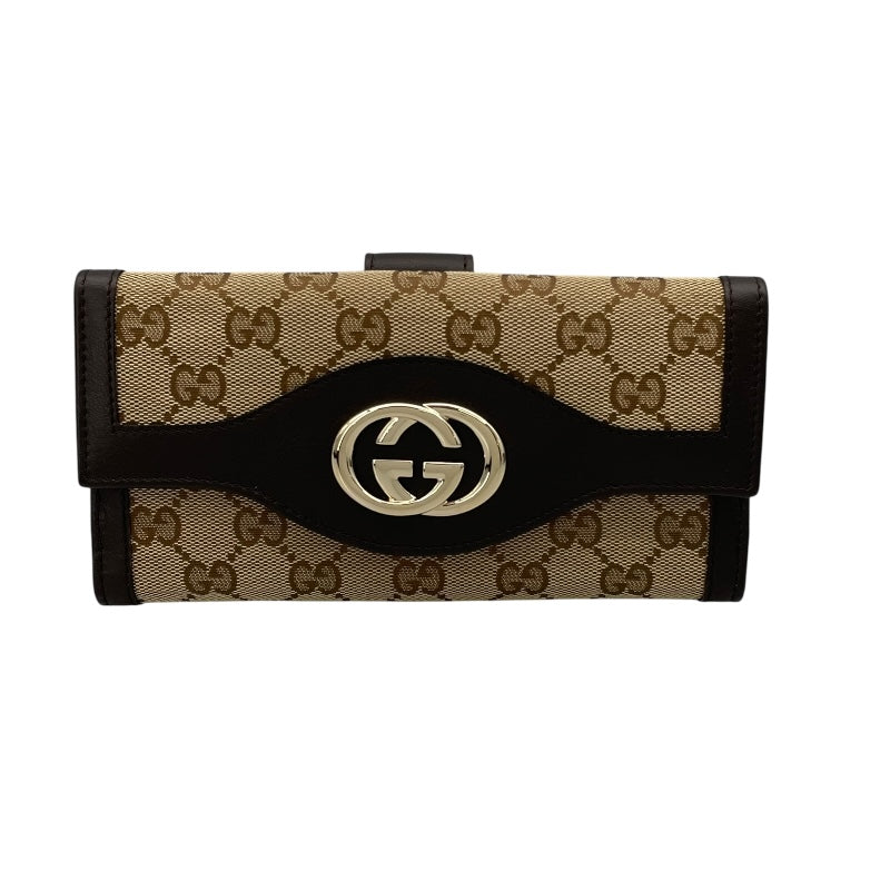 GUCCI　グッチ　インターロッキング　GG キャンバス　長財布　282426 グッチ GUCCI インターロッキングG ロングフラップウォレット