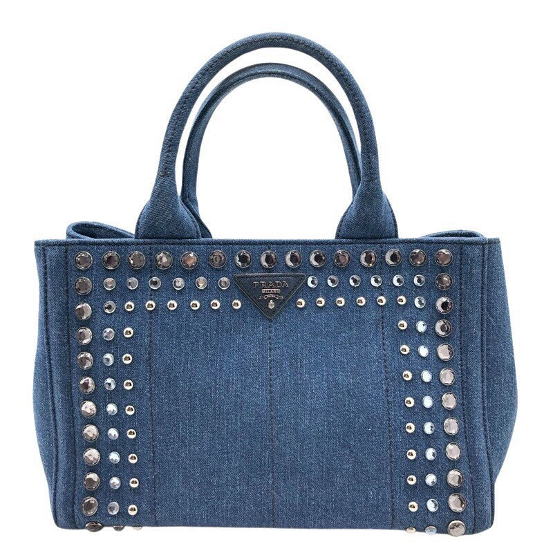 プラダ PRADA カナパ ハンドバッグ 1BG439 デニム ハンドバッグ