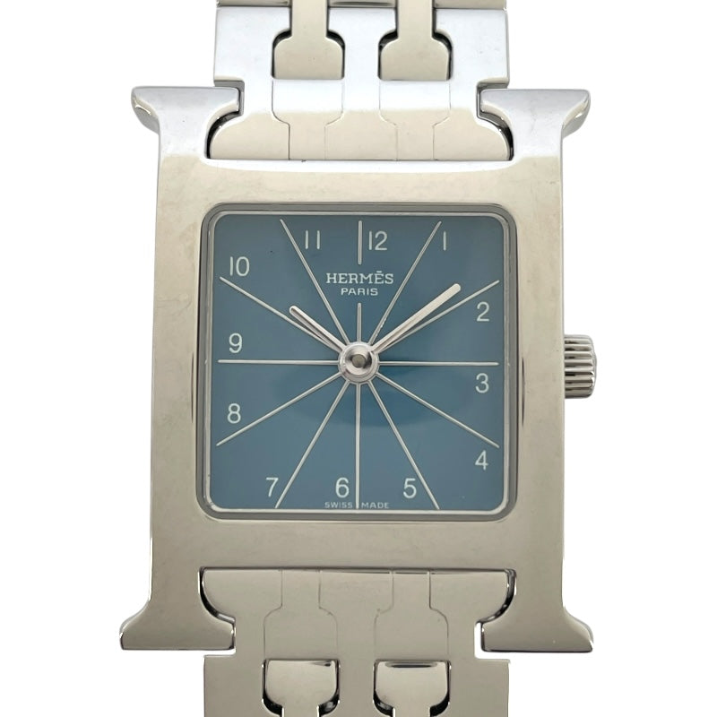 【不動】HERMES エルメス レディース腕時計 HH1.210 エルメス HERMES Hウォッチ HH1.210 ブルー SS クオーツ