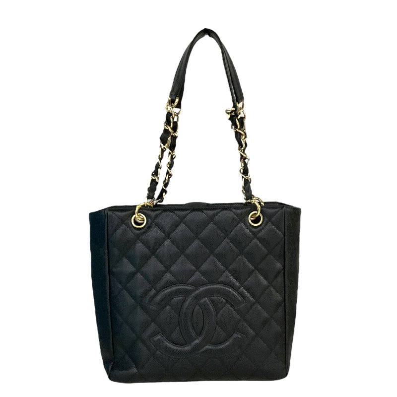 CHANEL シャネル PST チェーントート マトラッセ A20994 キャビアスキン 黒 ショルダーバッグ シャネル CHANEL PSTチェーントートバッグ A20994 ブラック/ゴールド
