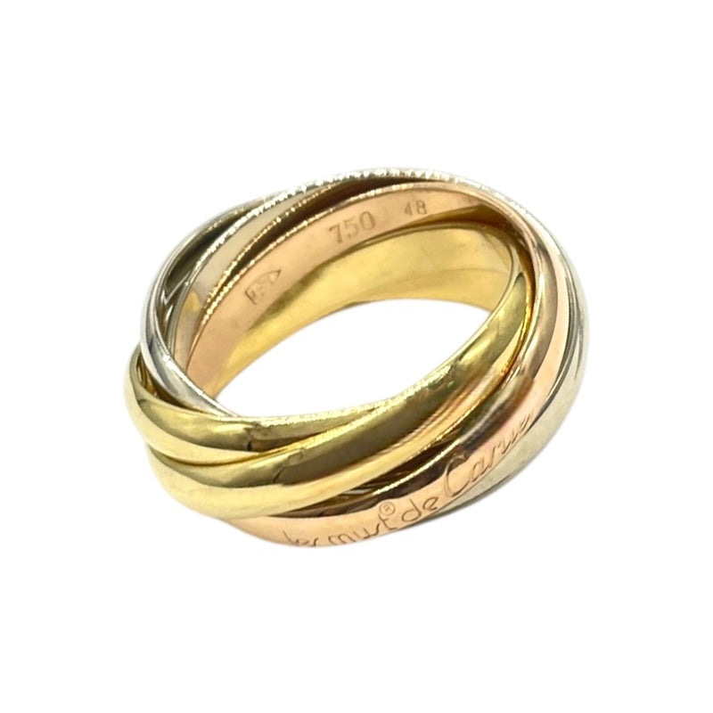 カルティエ トリニティ 5連 リング 750 ゴールド スリーカラー 約8.6g
