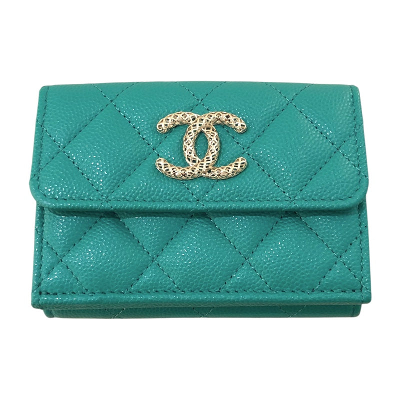 シャネル CHANEL マトラッセ スモール フラップ ウォレット AP3182  