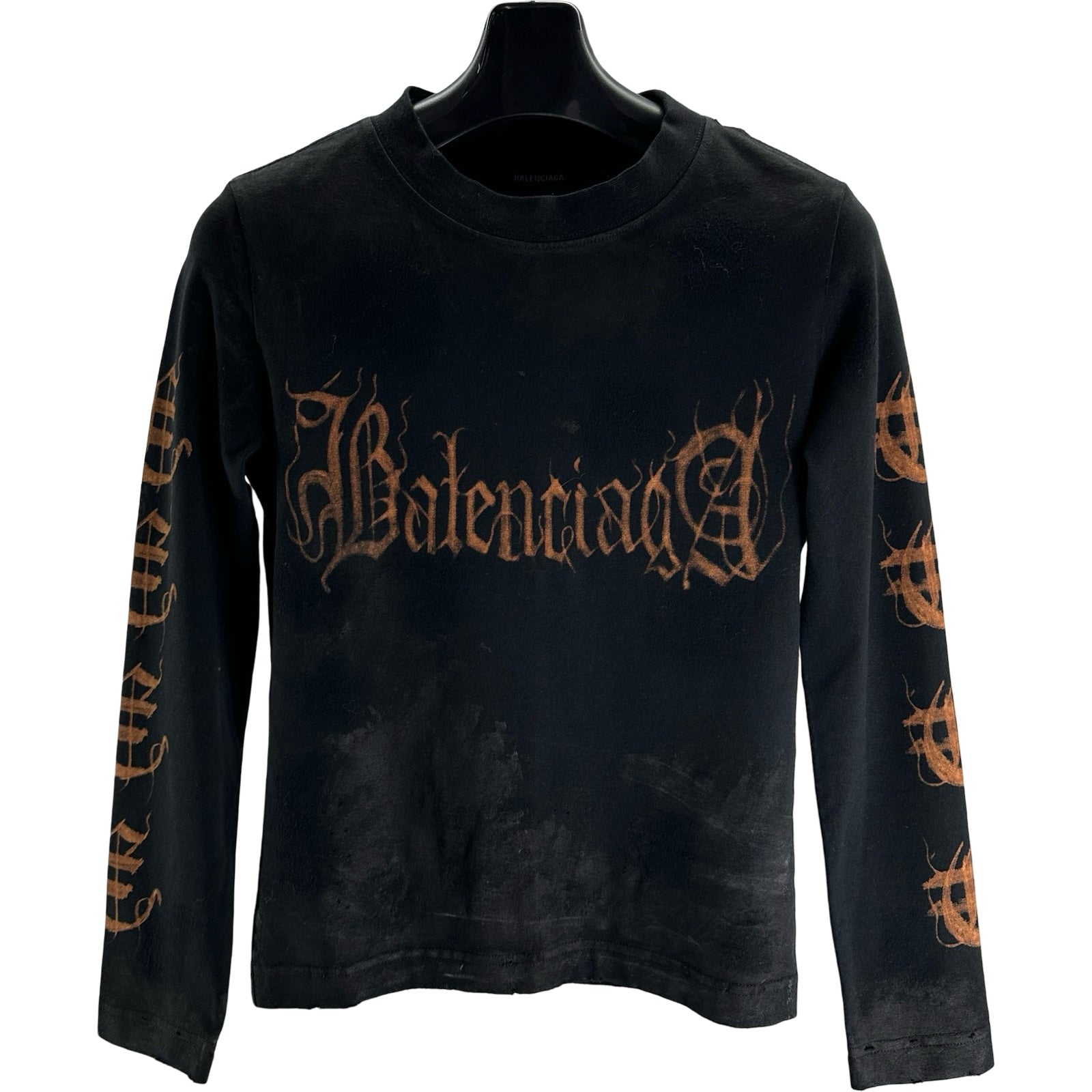 バレンシアガ BALENCIAGA HEAVY METALロゴ 長袖Tシャツ 745018 