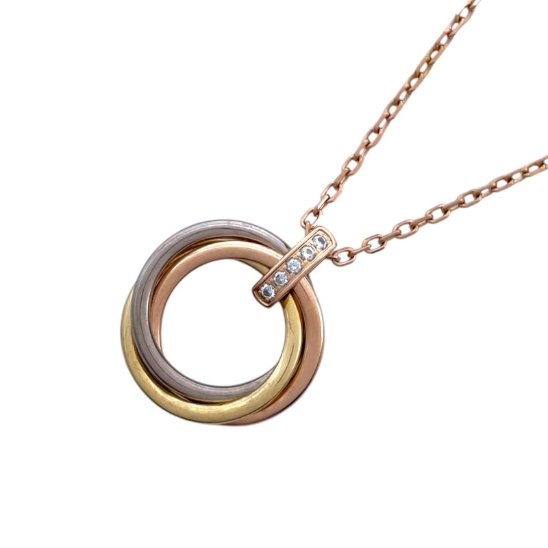 カルティエ Cartier トリニティ ダイヤネックレス ピンク