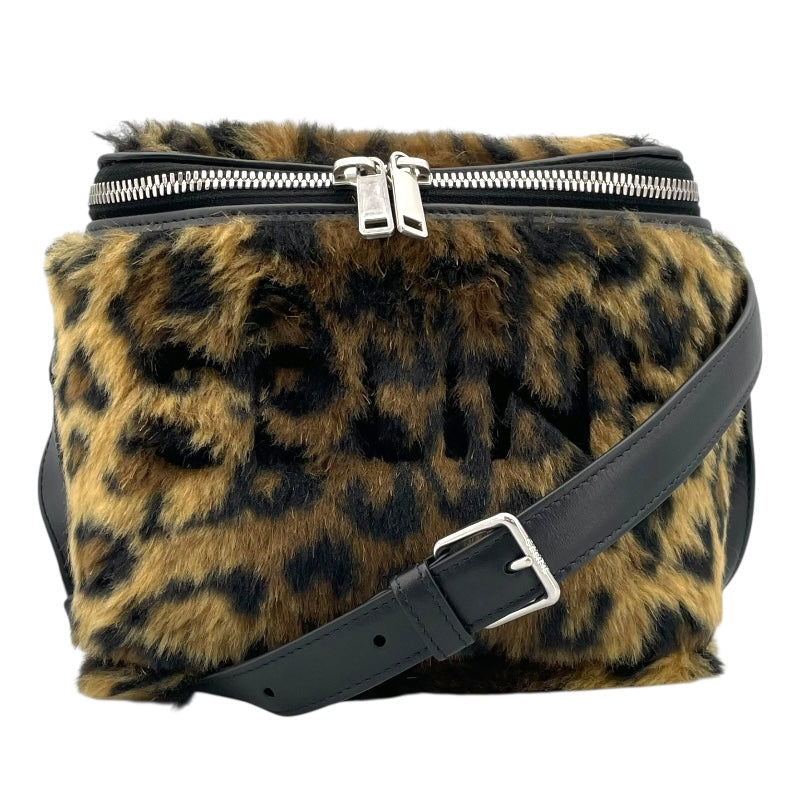 セリーヌ CELINE レオパード ショルダー ブラウン ファー レディース