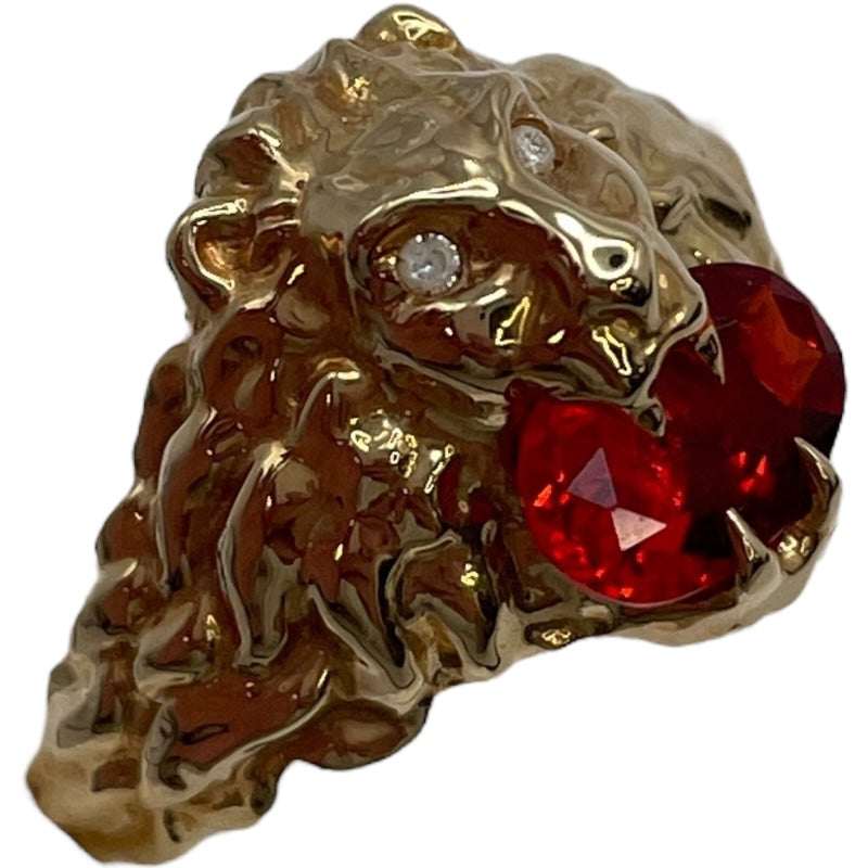 GUCCI ライオンヘッド リング gucci lion hed crystal silver ring 16号 | requality