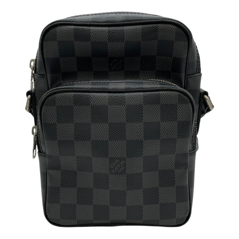 美品 ルイヴィトン グラフィット レム ショルダーバッグ ブラック ルイ・ヴィトン LOUIS VUITTON レム N41446 ブラック ダミエグラ