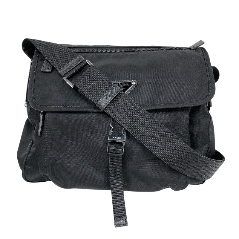 PRADA ブラック ナイロン ショルダーバッグ