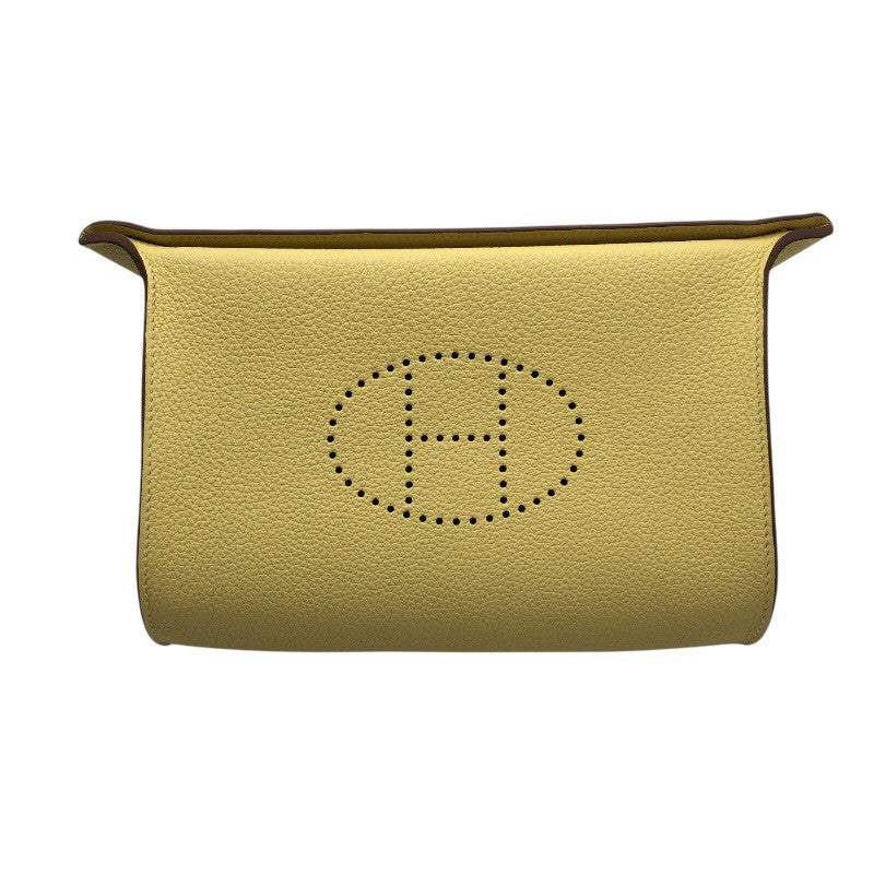 エルメス HERMES ヴィドポッシュ W刻印 ジョーヌプッサン×SV金具