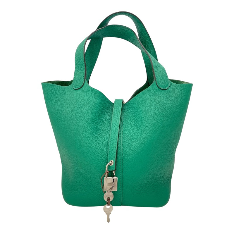 エルメス HERMES ピコタンロックMM U刻 ミント SV金具 トリヨン 