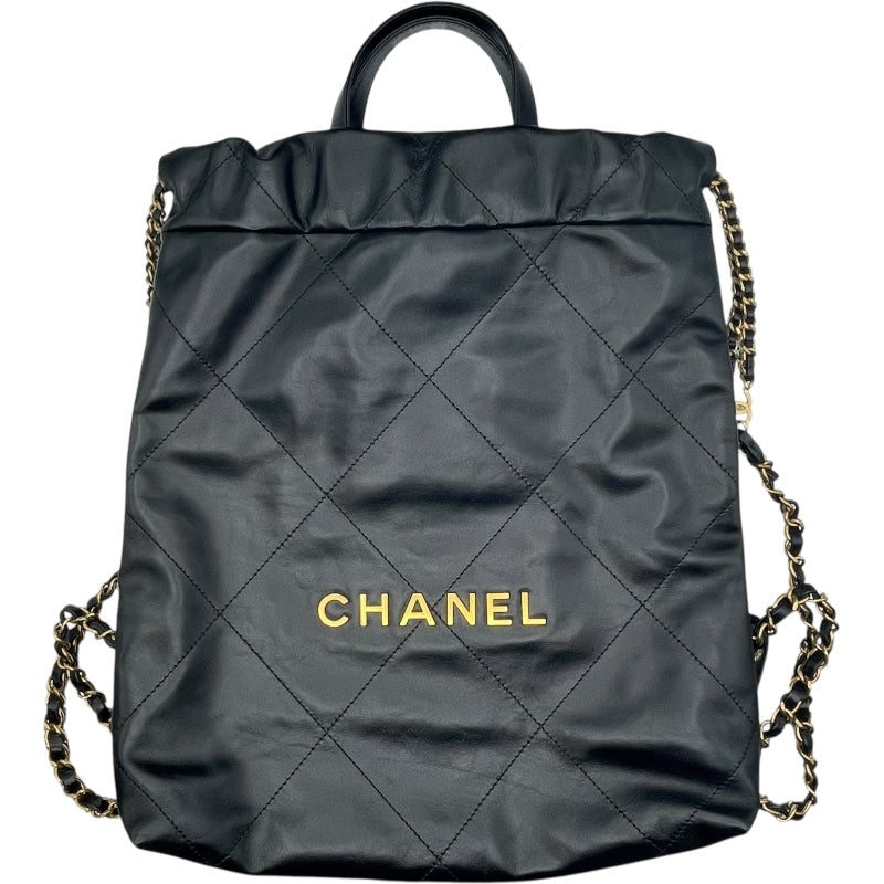 シャネル CHANEL CHANEL22 バックパック AS3859 ブラック シャイニー