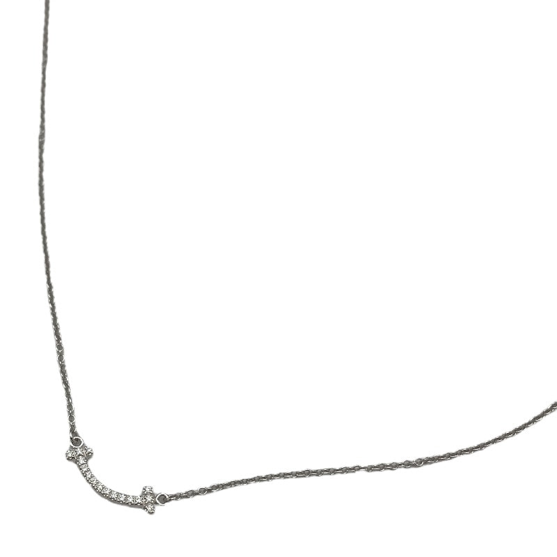 ティファニー TIFFANY＆CO Tスマイル ダイヤネックレス ミニ ホワイト