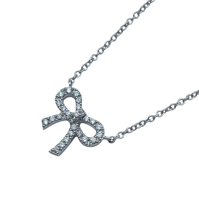 ティファニー TIFFANY＆CO メトロボウネックレス ホワイトゴールド