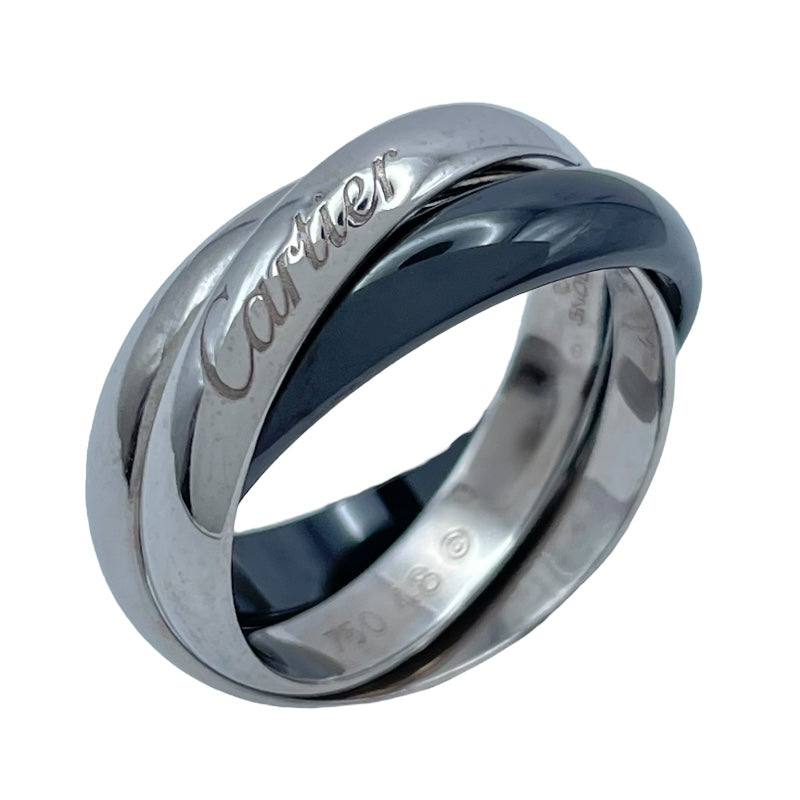 【美品】Cartier トリニティ リング クラシック Au750 約15号 カルティエ Cartier トリニティリング ホワイトゴールド 750