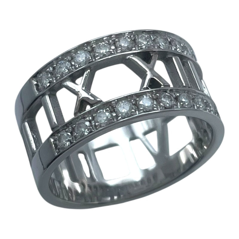 ティファニー 750WG ホワイトゴールド オープンアトラス 3PD リング ティファニー TIFFANY＆CO アトラスオープンリング ホワイトゴールド