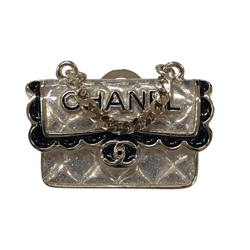 シャネル CHANEL バッグモチーフブローチ ゴールド/ブラック メタル