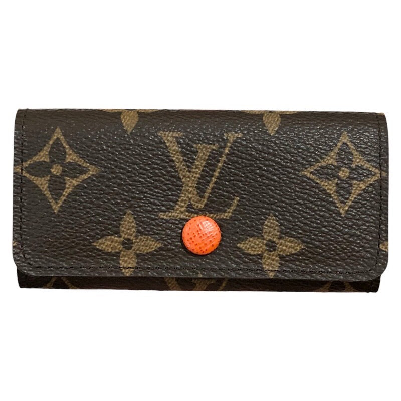 【美品】ルイヴィトン キーケース ミュルティクレ 4 レザー ブラウン ルイ・ヴィトン LOUIS VUITTON ミュルティクレ4 ブラウン