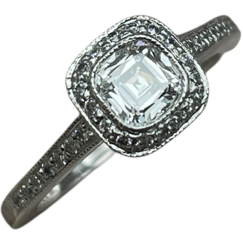 TIFFANY　プラチナリング　Pt950　ダイヤ付き　ティファニー ティファニー TIFFANY＆CO レガシーダイヤリング プラチナ Pt950