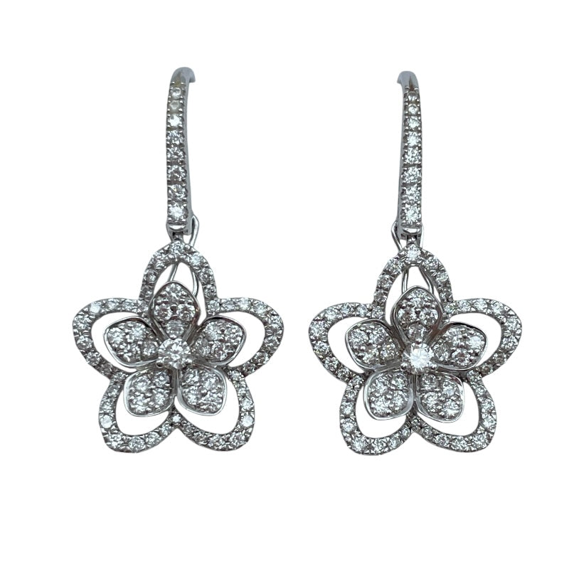 グラフ GRAFF ワイルドフラワーダイヤピアス ホワイトゴールド Au750