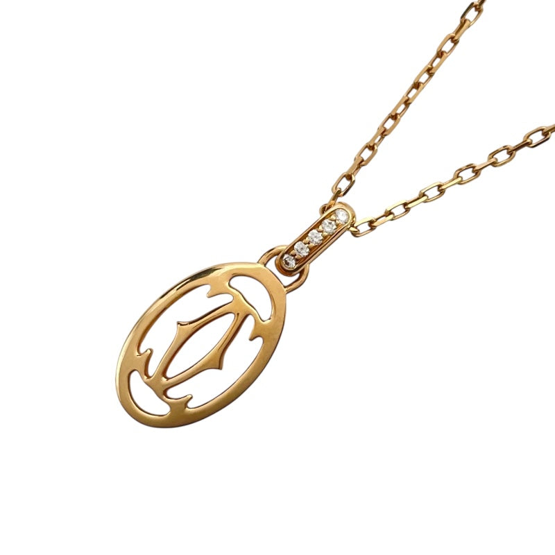 Cartier ピンクゴールド ネックレス カルティエ Cartier ロゴドゥーブルCネックレス ピンクゴールド Au750
