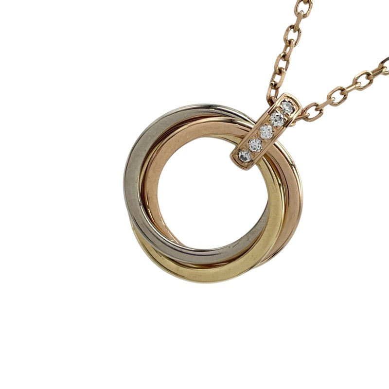 Cartier カルティエ 750 ダイヤモンド トリニティ ネックレス カルティエ Cartier トリニティ ダイヤネックレス イエローゴールド