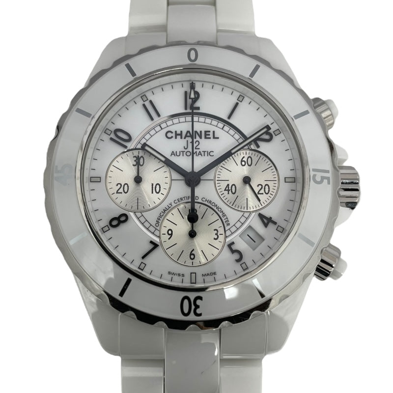 シャネル CHANEL J12 クロノグラフ 41mm H1007 ホワイト セラミック