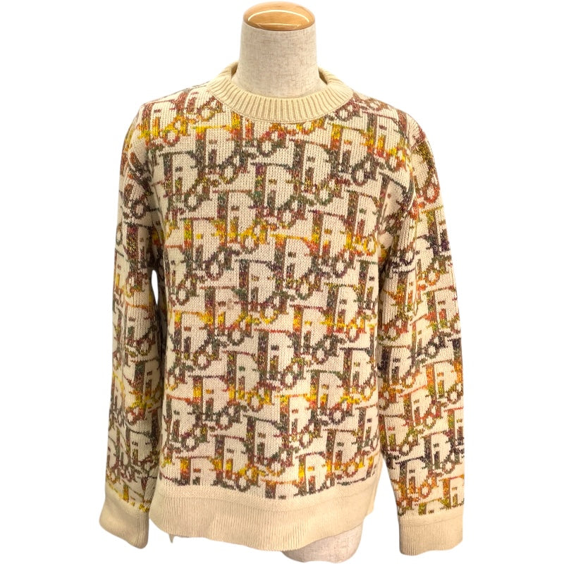 DIOR メンズ　袖オブリーク柄　コットンニット DIOR | セーター ディオール オブリーク コットンジャージー