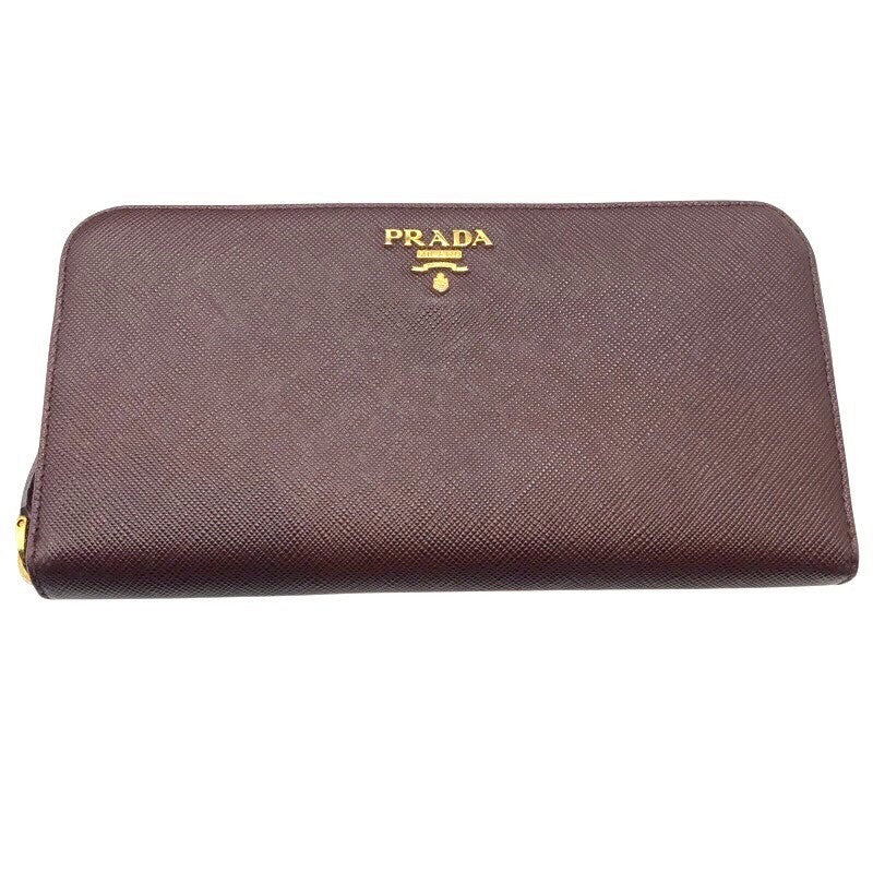 PRADA プラダ　サフィアーノレザー　ラウンドファスナー　長財布　ボルドー プラダ PRADA ロングジップウォレット ボルドー サフィアーノレザー