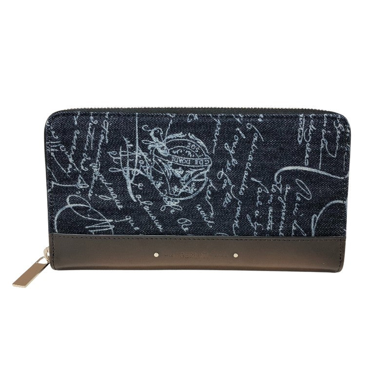 だだ 希少・限定品 ベルルッティ BERLUTI 長財布 デニム ベルルッティ Berluti イタウバ ロングジップウォレット インディゴ
