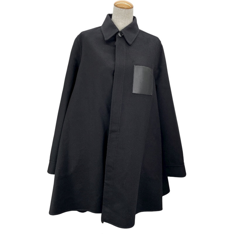 ロエベ LOEWE レザーパッチトラペーズコート S359Y01X98 ブラック