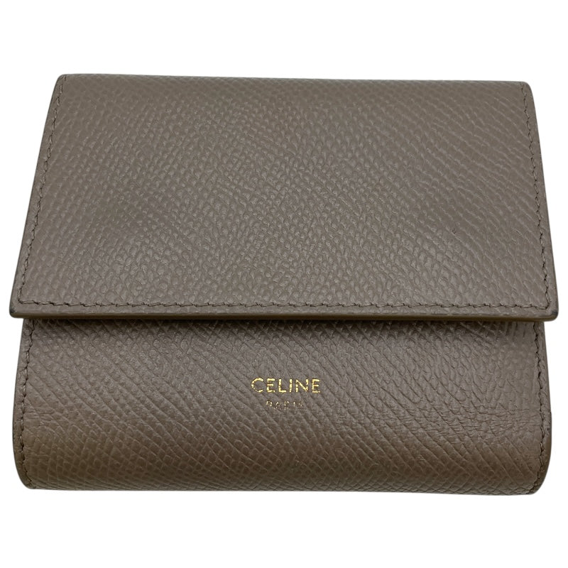 セリーヌ CELINE スモール トリフォールド ウォレット 10B573 ベージュ