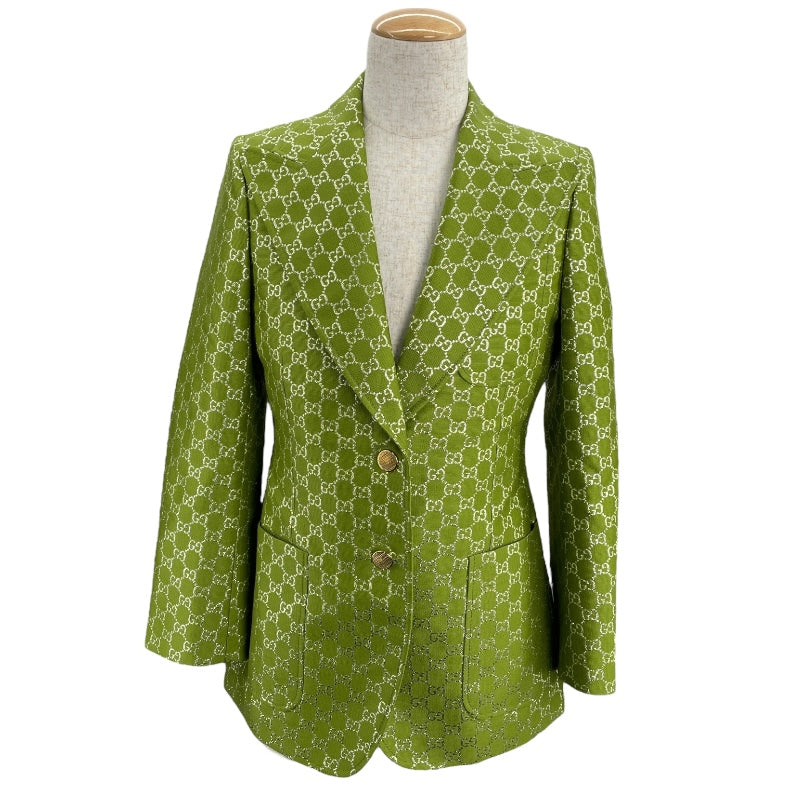 グッチ GUCCI GGジャガードテーラードジャケット 771954 グリーン