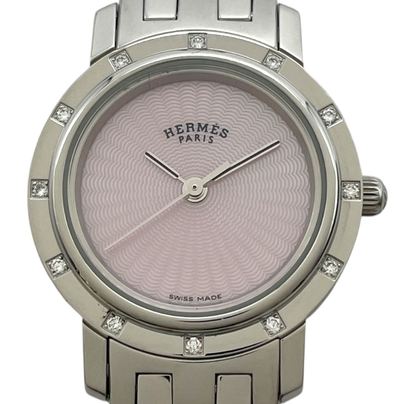 エルメス HERMES クリッパー ナクレ ピンクシェル CL4.230 ピンク SS 