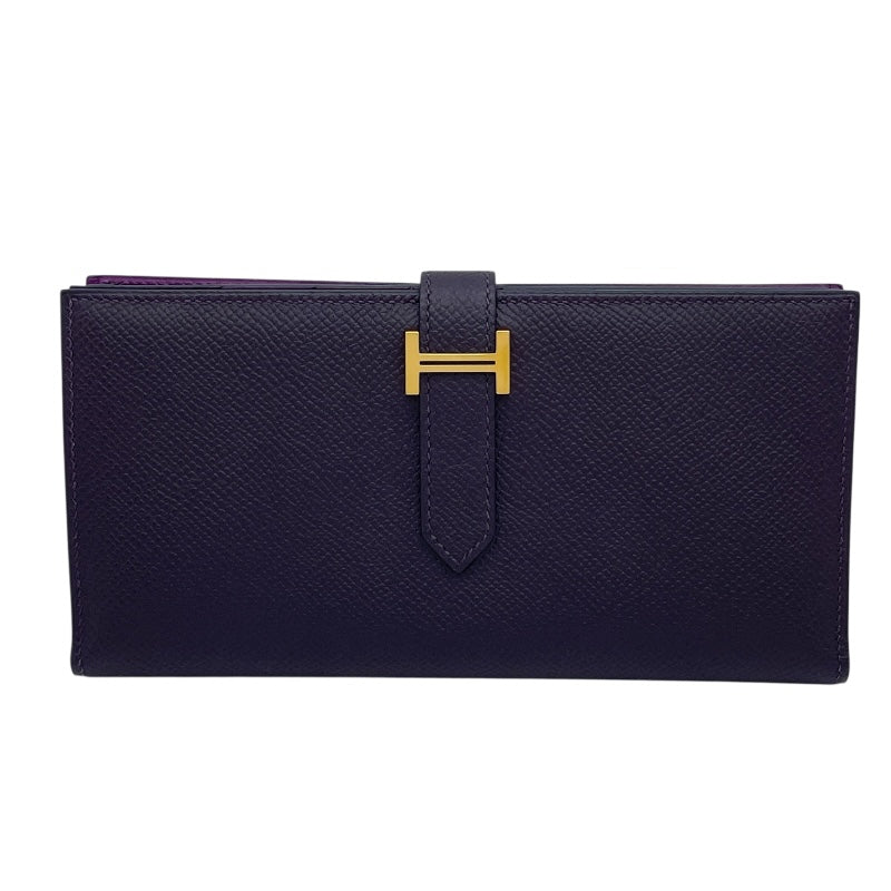 エルメス HERMES ベアンスフレ ヴェルソ Y刻 レザンxアネモネ GD金具