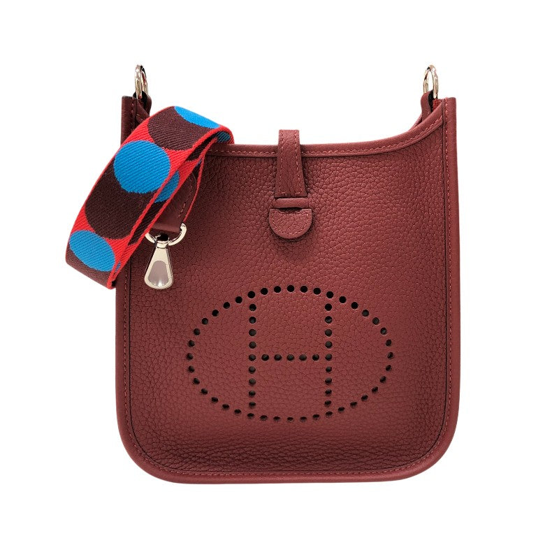 エルメス HERMES エヴリンTPM W刻 ルージュアッシュ シルバー金具