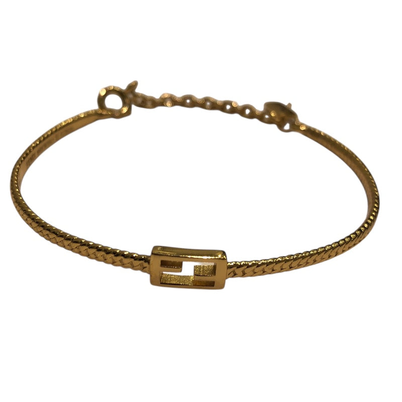 フェンディ FENDI バゲット FFロゴブレスレット ゴールド メタル