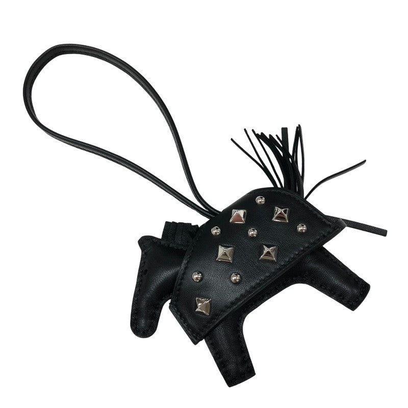 エルメス HERMES ロデオ ロベオロック PM チャーム K刻 ブラック