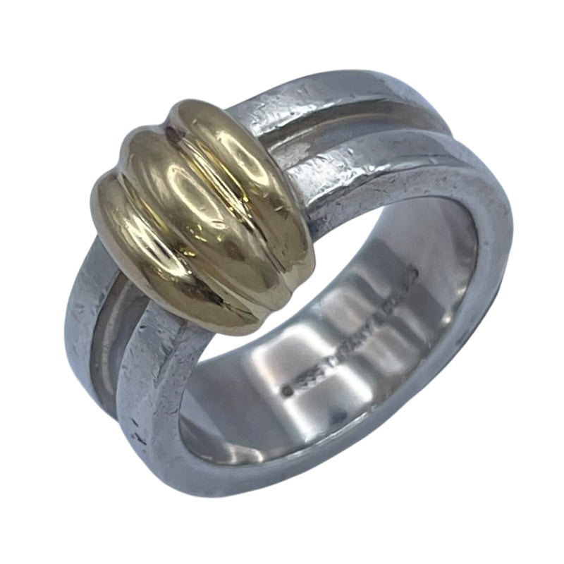 ティファニー TIFFANY＆CO グルーブドウィズリング シルバーxゴールド