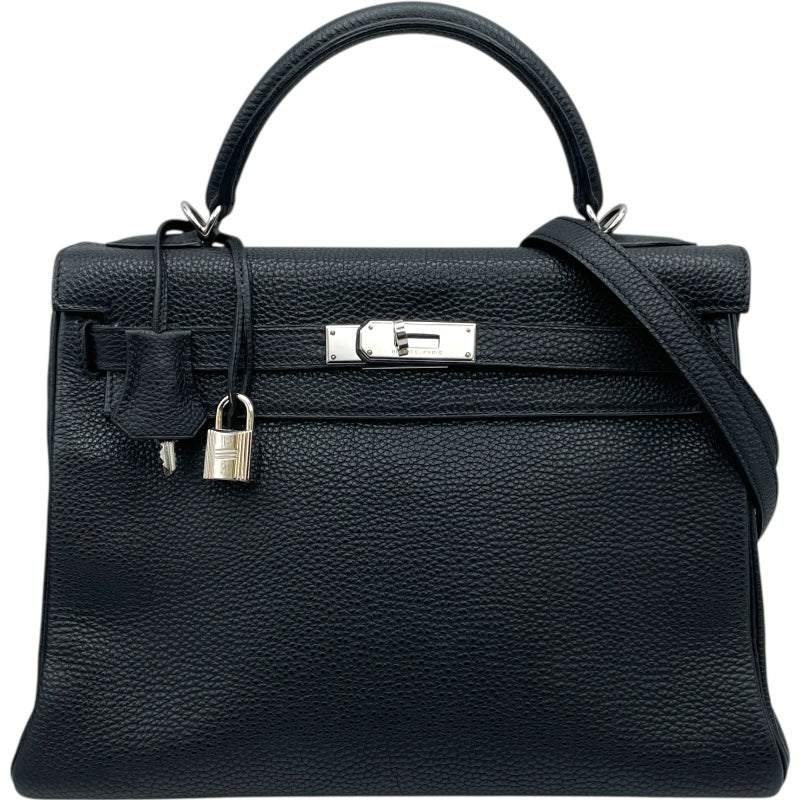 エルメス HERMES ケリー32 内縫い □H刻 ブラック SV金具 トゴ レディース ショルダーバッグ エルメス HERMES ケリー32 内縫い □H刻 ブラック SV金具 トゴ