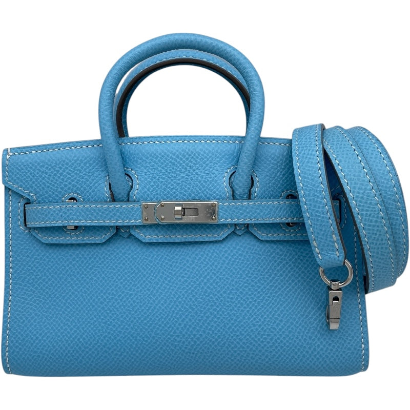 エルメス HERMES タイニーバーキン □O刻 セレスト SV金具 エプソン レディース ショルダーバッグ エルメス HERMES タイニーバーキン □O刻 セレスト SV金具 エプソン