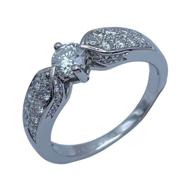 CHAUMET ショーメ Pt950 ダイヤモンド プラチナ リング指輪正規品 ショーメ CHAUMET プリュムリング プラチナ Pt950 ジュエリー | 中古