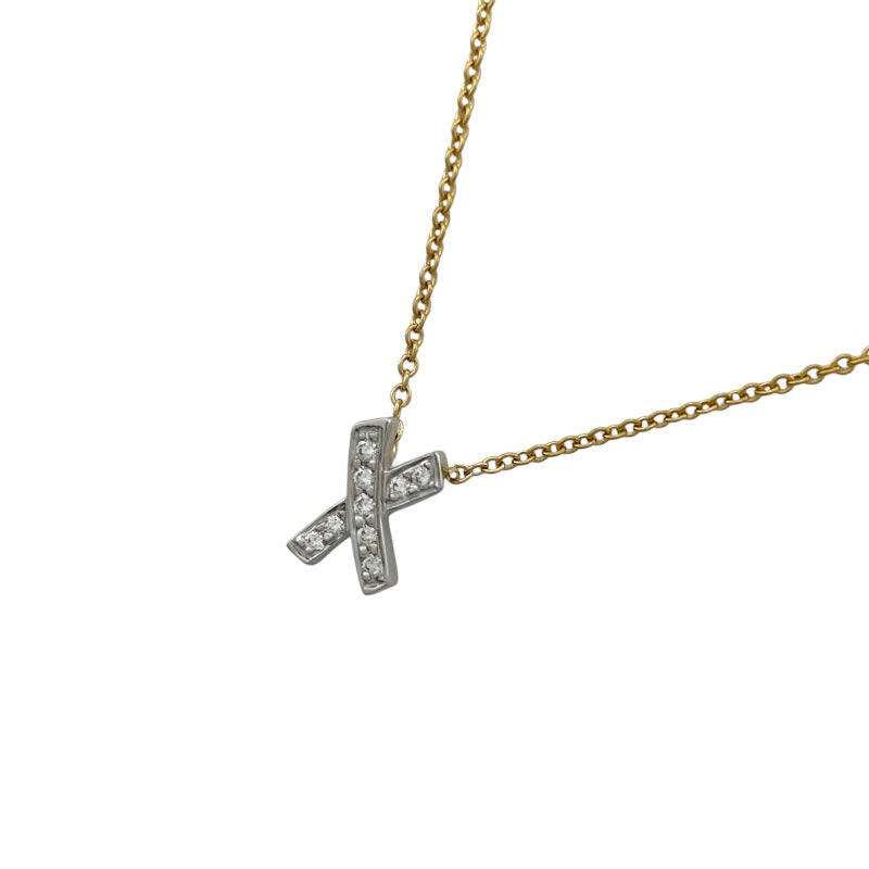 ティファニー TIFFANY＆CO キスネックレス イエローゴールド プラチナ