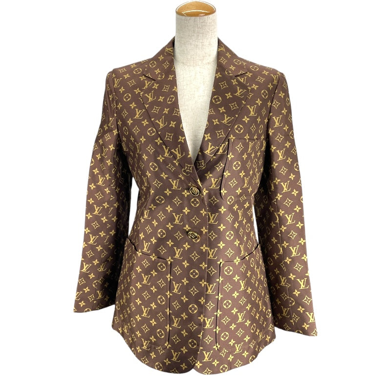 美品 ルイヴィトン LOUIS VUITTON テーラードジャケット 54 ルイ・ヴィトン LOUIS VUITTON モノグラム総柄テーラードジャケット