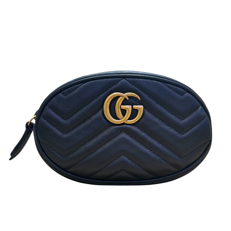グッチ GUCCI GGマーモント ウエストバッグBGM 476434 ブラック レザー