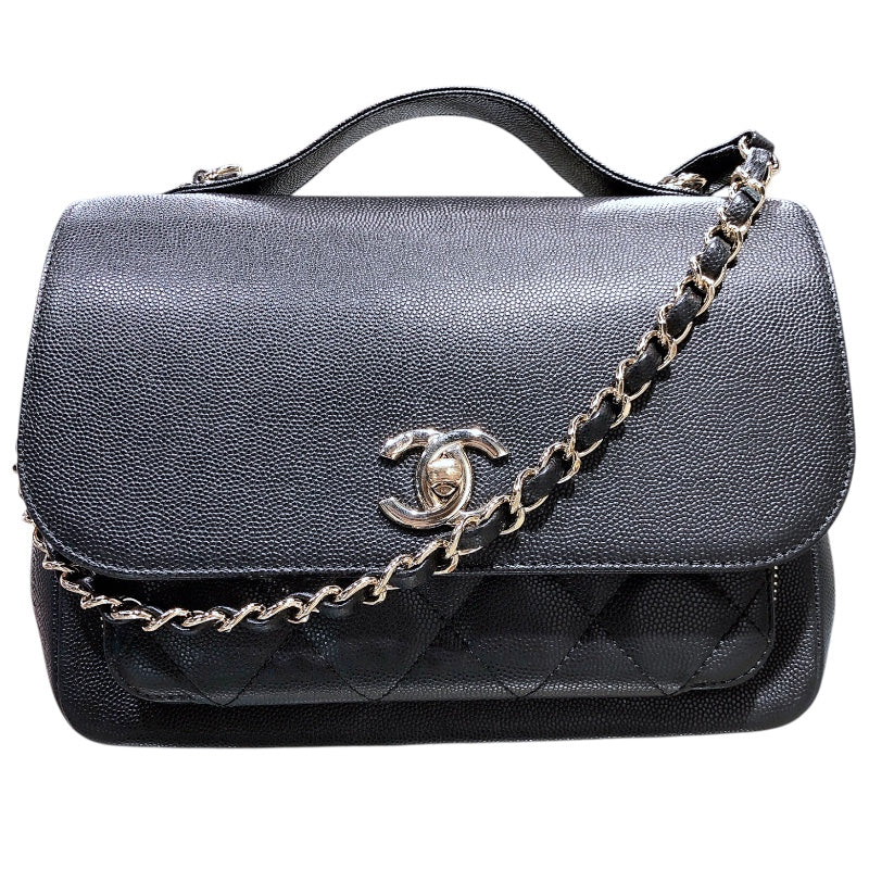 ［ギャランティ付］CHANEL ショルダーバッグ　キャビアスキン キャビアスキン シャネル CHANEL ロゴ チェーンショルダーバッグ