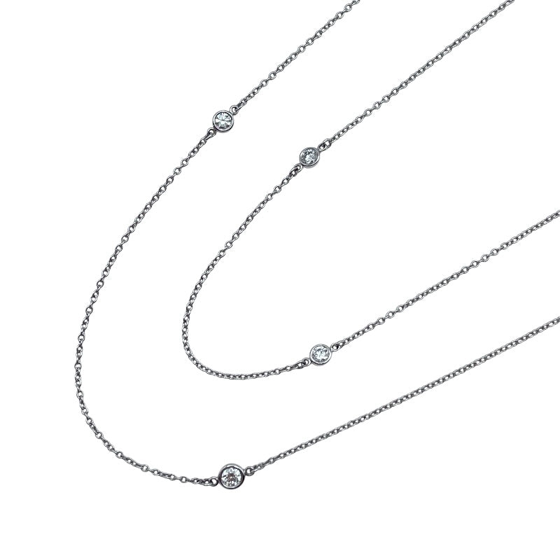 ティファニー TIFFANY＆CO バイザヤード ロングネックレス 9P Pt950