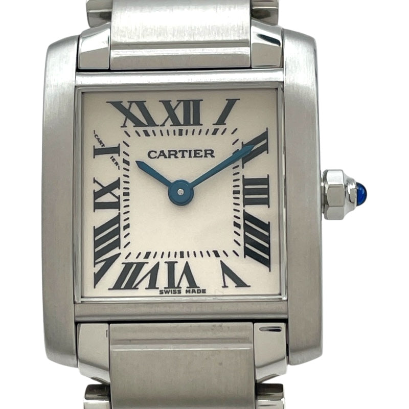 カルティエ Cartier タンクフランセーズSM W51008Q3 ホワイト SS